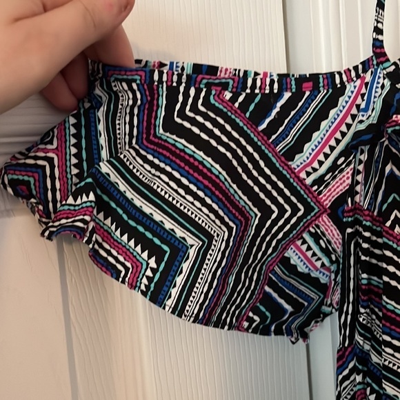 Juniors open shoulder dress elastic waist sweetheart neck - Size M - Picture 6 of 8